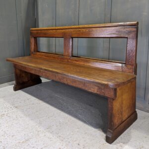 Antique Open Back Church Bench from St Philip the Apostle, North London (SOLD)