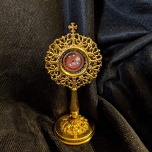Genuine Relic of St Pope Pius X in Ornate Reliquary with Unbroken Wax Seal (SOLD)