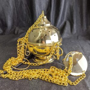 Solid Brass Full Size Classic 'Ball' Incense Burner Censer Thurible ON LONG TERM HIRE