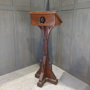 Fine Oak Antique Victorian 1872 Pedestal Church Lectern (SOLD)