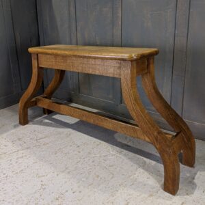 Curved Work-of-Art Vintage Oak Organ Bench (SOLD)