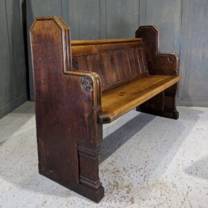 Ornate Mid-Victorian Antique Solid Oak Choir Pew from St Mary & St Nicholas, Leatherhead (SOLD)