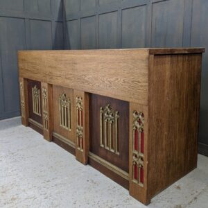 Large Oak Gothic Altar from St Barnabas, Halifax (SOLD)