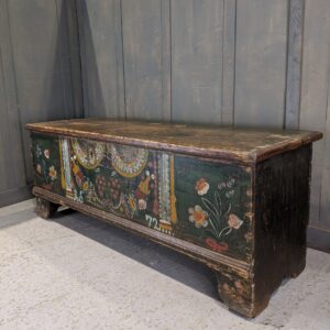 Antique Rustic Handpainted Austro-Hungarian Pine Dowry Chest (SOLD)