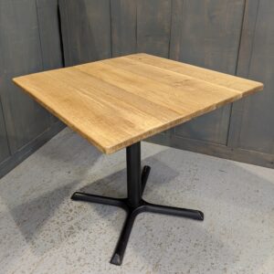 Solid Oak Plank Top Pedestal Table