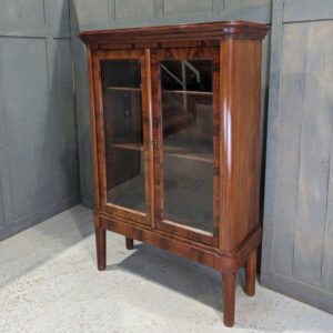 Biedermeier Style Glazed Mahogany & Pine Cabinet Bookcase (SOLD)