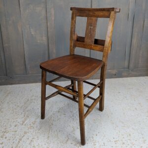 St Seriol Penmaenmawr Dark Beech Cross Back Church Chapel Chairs (SOLD)