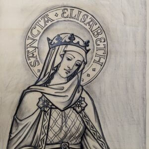 Original Stained Glass Window Cartoon - Sancta Elisabeth (SOLD)