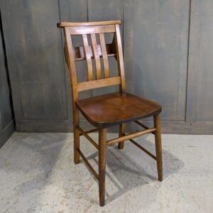 Early 1960's Vintage Slat Back Beech & Teak Church Chapel Chairs from Hove Gospel Hall (SOLD)