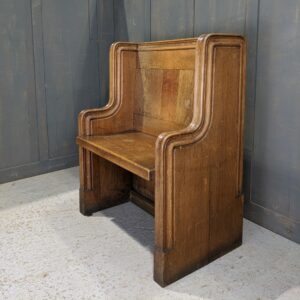 Clergy/Choirmasters Vintage Oak Pew Chair from St Stephen the Martyr, Hull (SOLD)