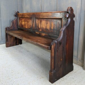 Antique 1875 Pine Church Chapel Nave Pew from St Saviour's, Leicester (SOLD)