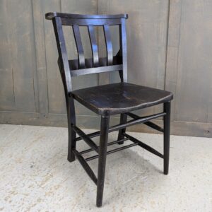 Portsmouth All Saints Extra Large Black Lacquer Church Chapel Chairs (SOLD)