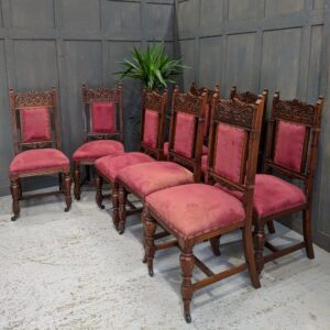 Top Quality Antique Edwardian Carved Dining Chairs (SOLD)