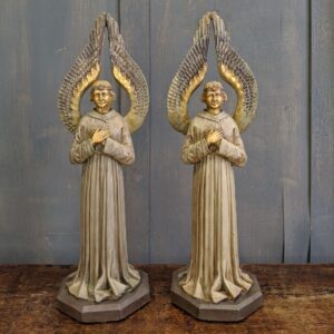 Pair of Rare 1930's Vintage Plaster of Paris Angels (SOLD)