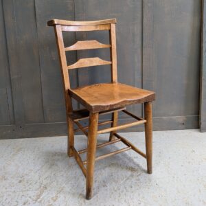 Quality 1900's Double Pilgrim Slat Back Elm & Beech Church Chapel Chairs #2 (SOLD)