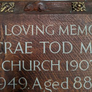Highly Collectable Thomson 'The Mouseman' Memorial Oak Plaque from 1949 (SOLD)