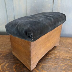 Older Oak & Velvet Kneeler from The Savoy Royal Chapel (SOLD)
