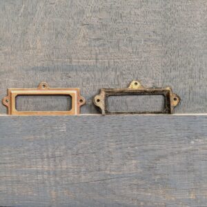 1920's Vintage Solid Brass Name Plates Holders Frames Suitable for Plan Chests, Drawers etc #7 (SOLD)