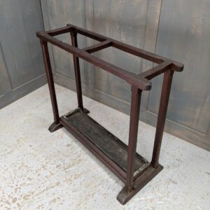 Antique Pine Umbrella Stick Stand with Original Tin Tray (SOLD)