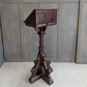 Handsome Victorian Antique Baltic Pine Gothic Church Pedestal Lectern from Gloucester (SOLD)