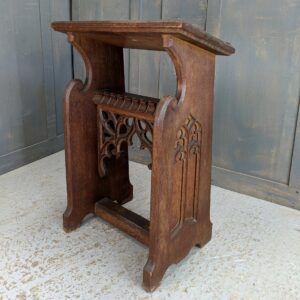 Excellent Quality 1910 Carved Gothic Oak Small Prie Dieu from St Saviours Sunbury (SOLD)