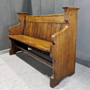 Excellent Colour Vintage Oak Pews from Charlton South London (SOLD)