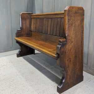 'Big End' Solid Oak Antique Church Choir Pew Bench (SOLD)