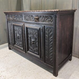 Large Quadruple Green Man Highly Carved Cabinet Sideboard (SOLD)