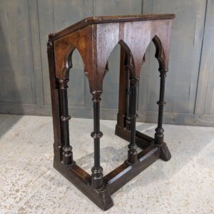 Very Fine Antique Gothic Pugin Designed or Influenced Low Reading Desk Prayer Desk (SOLD)