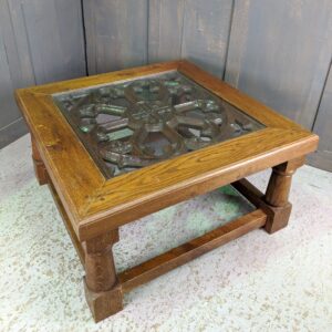 'Behold the Bread of Angels' Gothic Oak Coffee Table (SOLD)