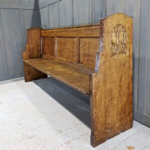 Large Gothic Carved Oak Church Choir Pew from St Matthews Birmingham (SOLD)