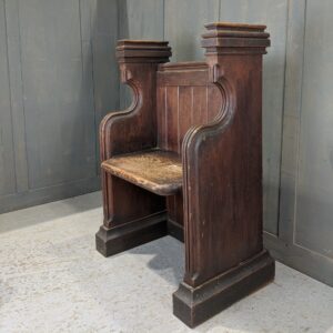 Antique Church Sidesman's Pew Chair from St Paul's Goodmayes (SOLD)