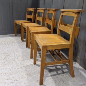 Set of 4 Original 1960 Atkins Ltd Army Church Chapel Chairs 'G' (SOLD)