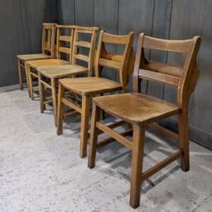 Collection of 5 Unmatching Church Chapel Chairs 'N' (SOLD)