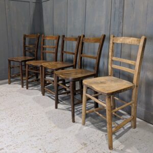 Harlequin Set of 5 Vintage School/Church Hall Chairs 'O' (SOLD)