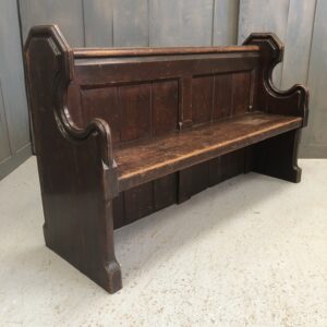 Antique Victorian Church Chapel Pew with Fully Panelled Back (SOLD)