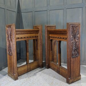 Vintage Oak 1920's Pair of Highly Carved Reading Desks, Lecterns, Ambos from Plymouth (SOLD)
