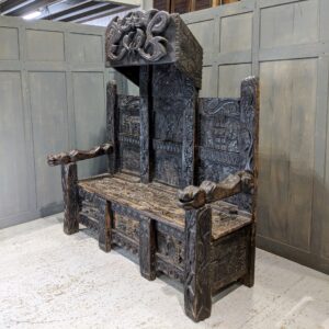 'The Thing' Huge Fantastical Plymouth Monks Bench made from 15th Century Timber (SOLD)