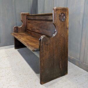 Solid Oak Vintage 'Quatrefoil' Church Chapel Pews Benches (SOLD)