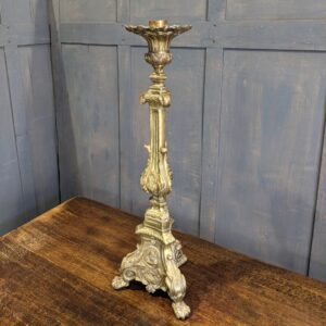 Large Heavy Antique Excellent Quality Bronze Church Paschal Candlestick (SOLD)