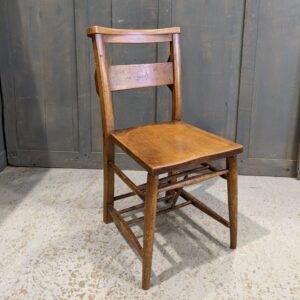 Late 1890's Antique Elm & Beech Church Chapel Chairs from St Peter's Staines (SOLD)