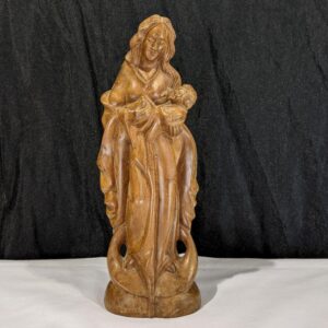 Carved Hardwood Madonna & Child in the Medieval German Style (SOLD)