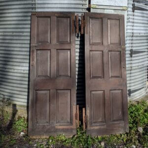 Pair of Six Panel Antique Oak Doors from St Giles Cripplegate (SOLD)