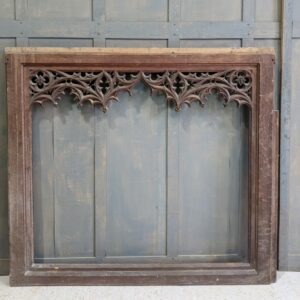 Large Open Antique Gothic Oak Panel - Could be Basis for a Fantastic Mirror Frame (SOLD)
