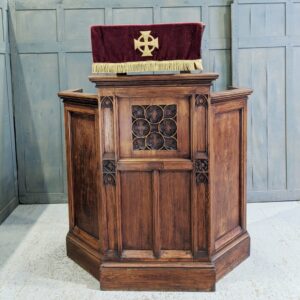 Victorian Gothic Pine Pulpit from Sandon Road Methodist Church Edgbaston (SOLD)