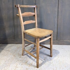 Pale Limed Elm & Beech Antique Church Chapel Chairs from St Peters Church Canterbury (SOLD)