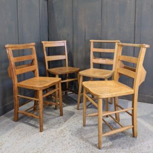 Harlequin Set of 4 Pale Beech Ladderback/Classic Church Chapel Chairs 'A' (SOLD)