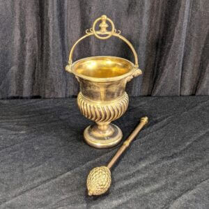 Very High Quality Ex Bishop Holy Water Vat with Aspergillum (SOLD)