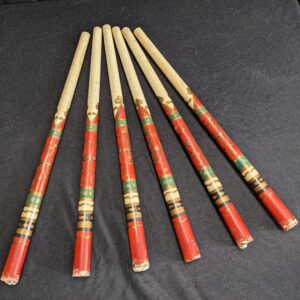 Set of 6 'Big 6' Antique Faux Painted Steel Candle Extenders Holders (SOLD)