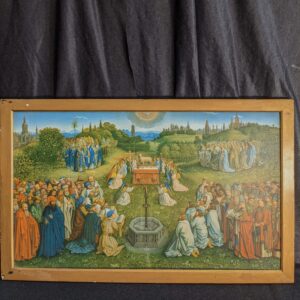 Antique Arundel Society Lithograph of The Adoration of the Lamb by the van Eyck Brothers 1432 (SOLD)